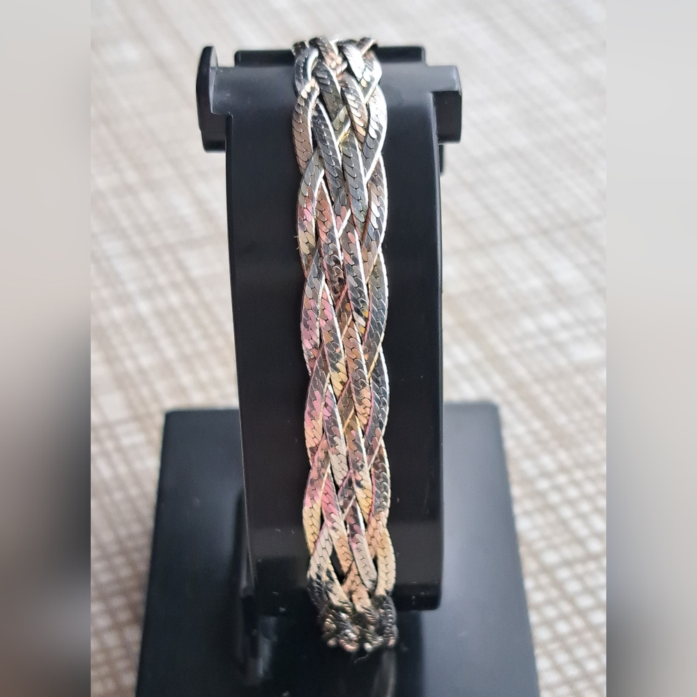 Vintage Milor Sterling Silver 925 Braided Bracelet